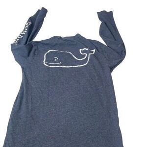Vineyard Vines dark gray whale graphic long sleeve T-shirt SZ M in EUC